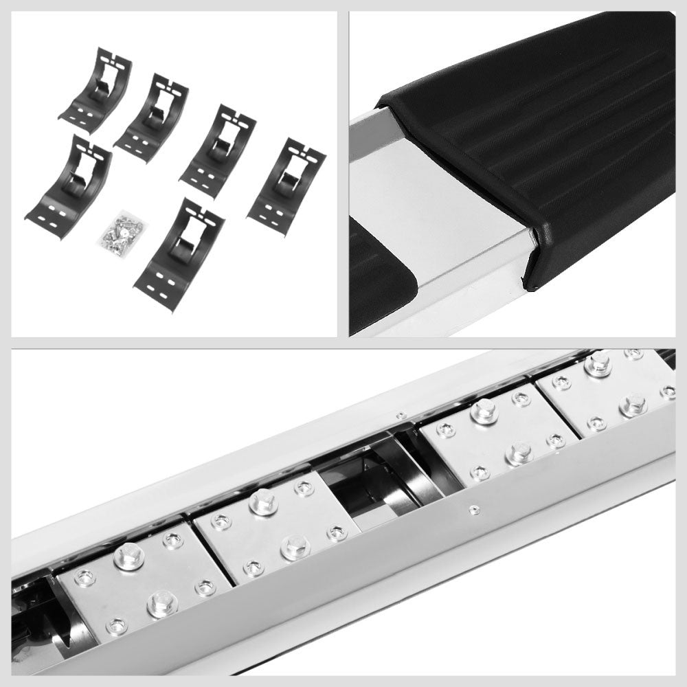 Flat Step/5.25 Cap T2 Metal Running Board Nerf Bar For 09-18 Ram Extended Cab