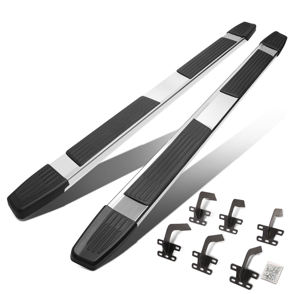 Flat Step/5.25 Cap Metal Running Board Nerf Bar For 19+ Ram 1500 Extended Cab