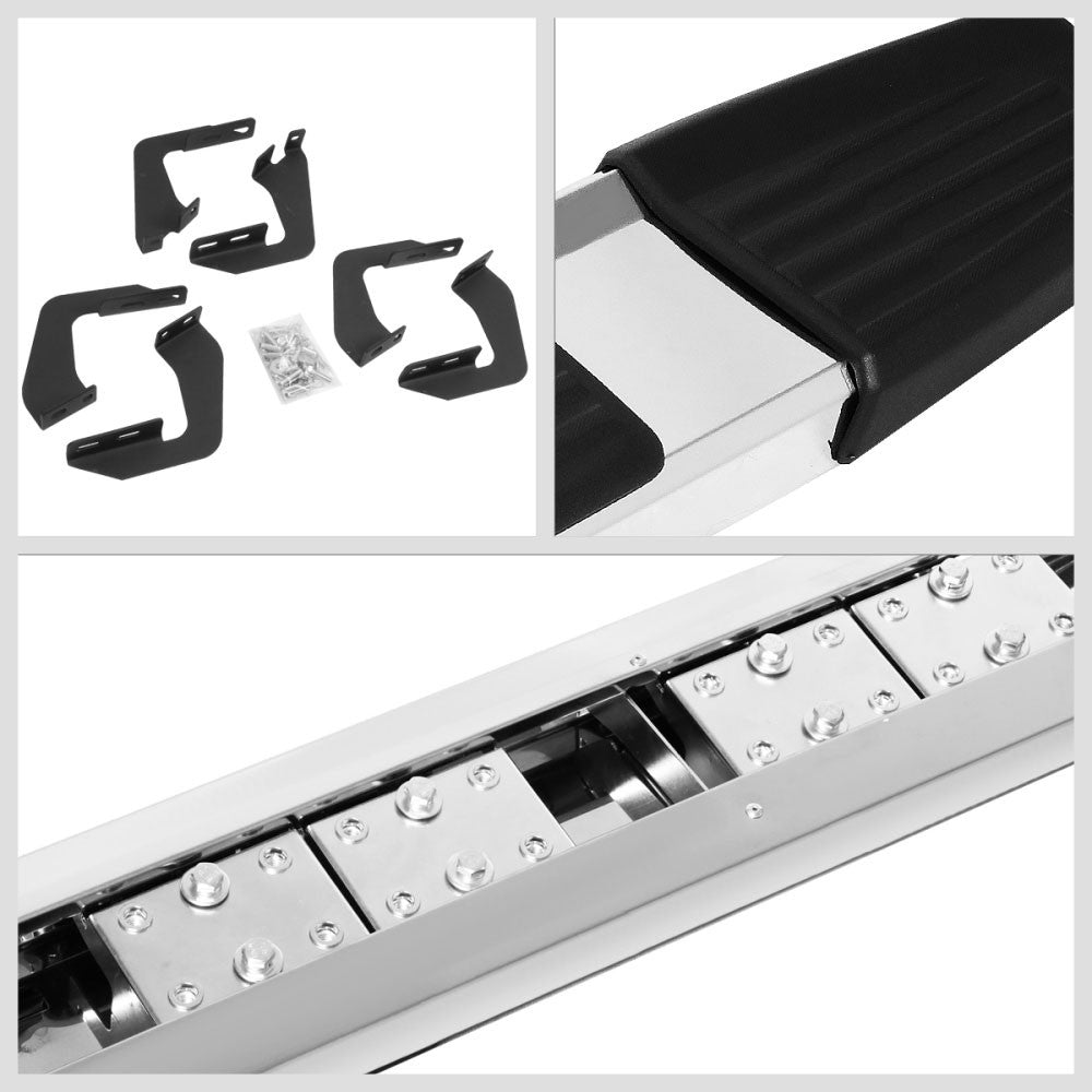 Flat Step/5.25 Cap Metal Running Board Nerf Bar For 07-21 Tundra Extended Cab