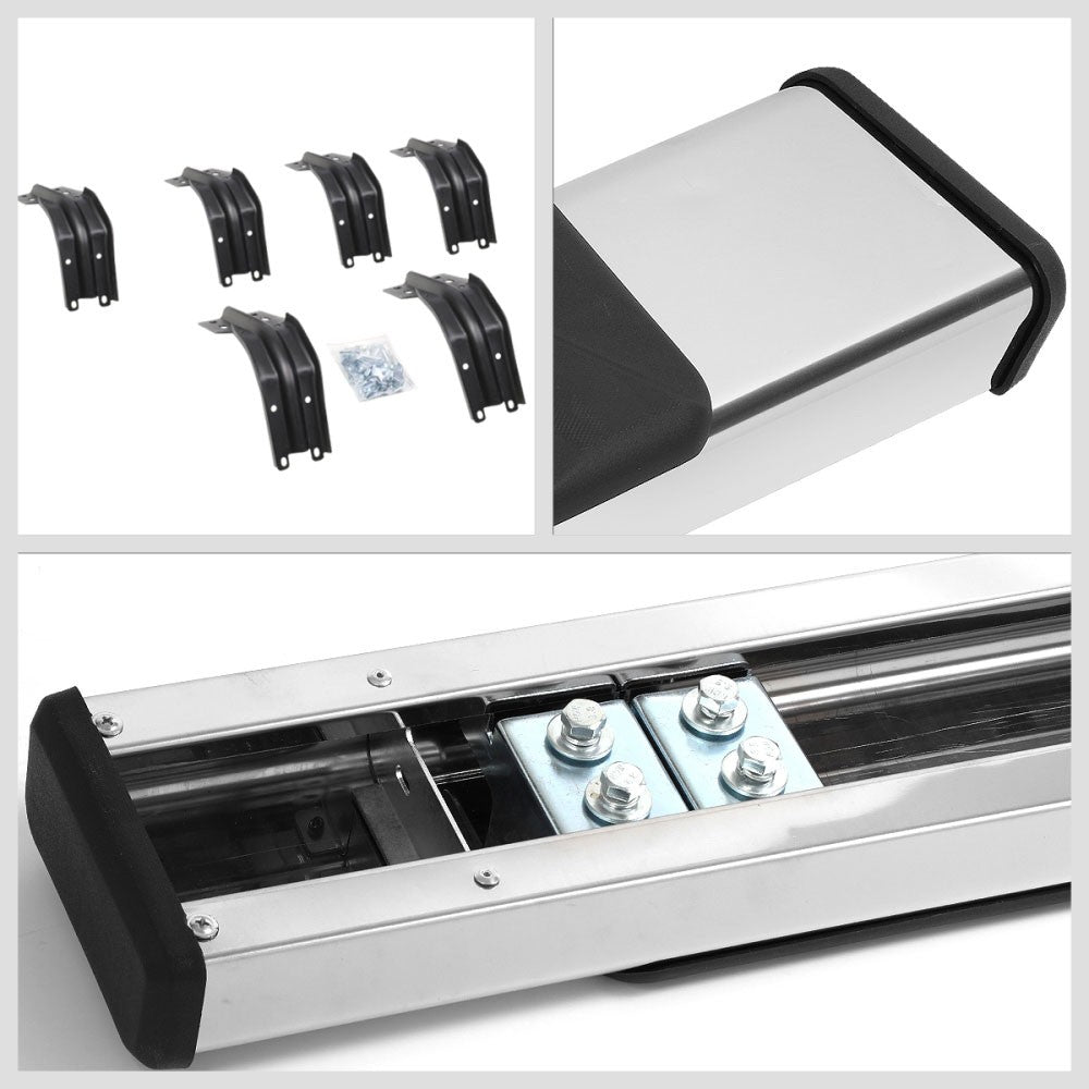 Flat Board Slant Metal Running Board Nerf Bar For 99-16 Ford S.Duty Extended Cab