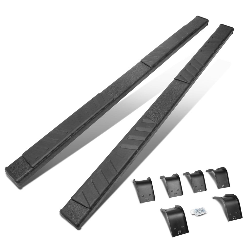 Flat Board Slant Black Running Board Nerf Bar For 09-18 Ram/19+ Classic Crew Cab