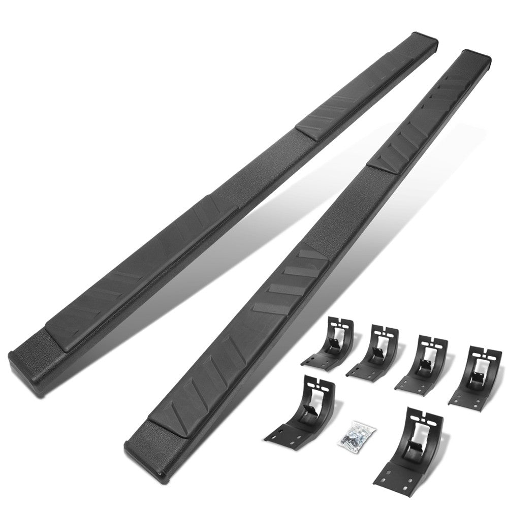 Flat Board Slant V3 Black Running Board Nerf Bar For 09-18 Ram 1500 Crew Cab