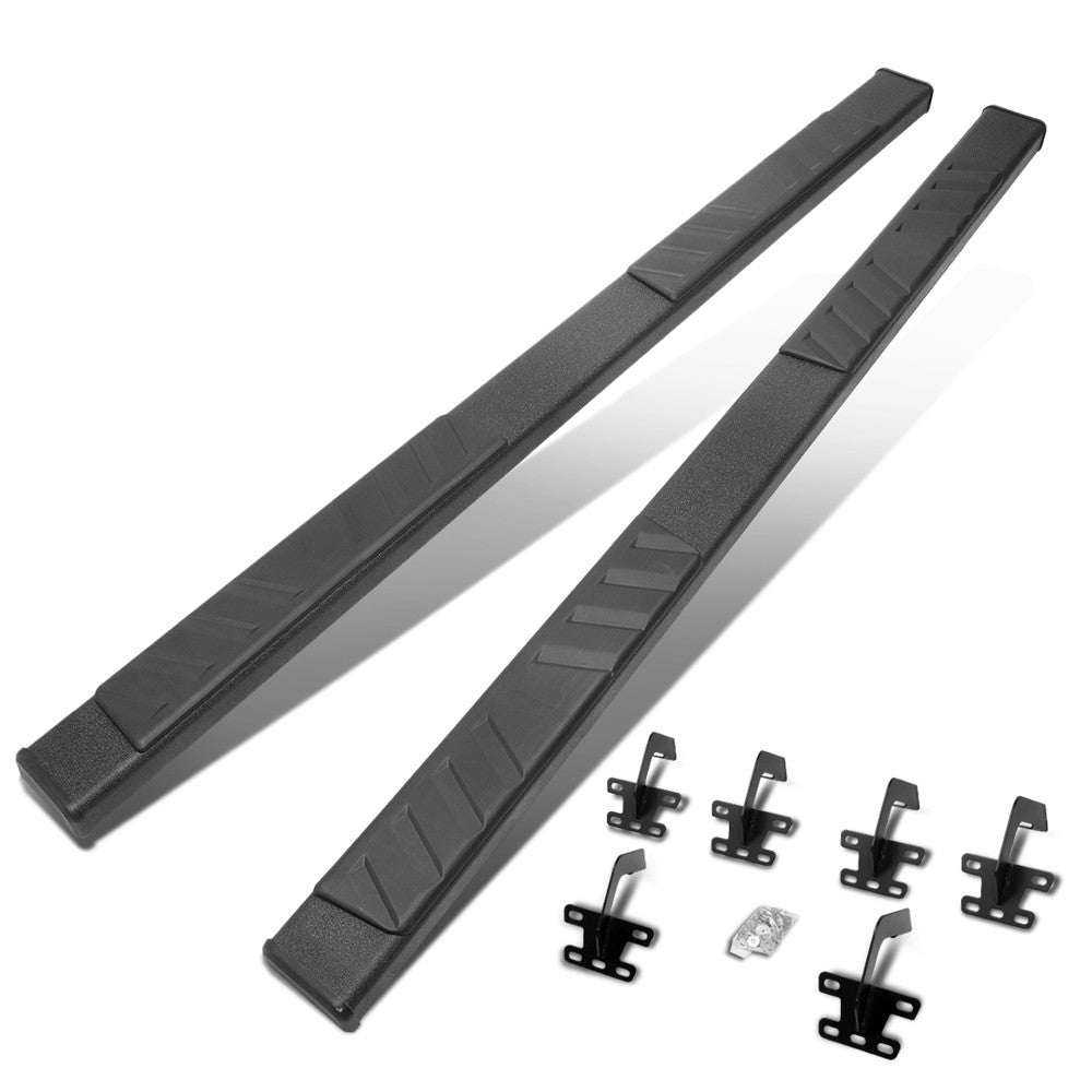 Flat Board Slant Black Running Board Nerf Bar For 19+ Ram 1500 DT Extended Cab