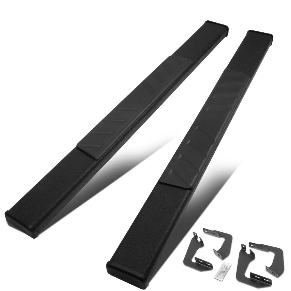 55" Black Slant Pattern Pad Running Board For 07-17 Tundra XK50 Standard Cab