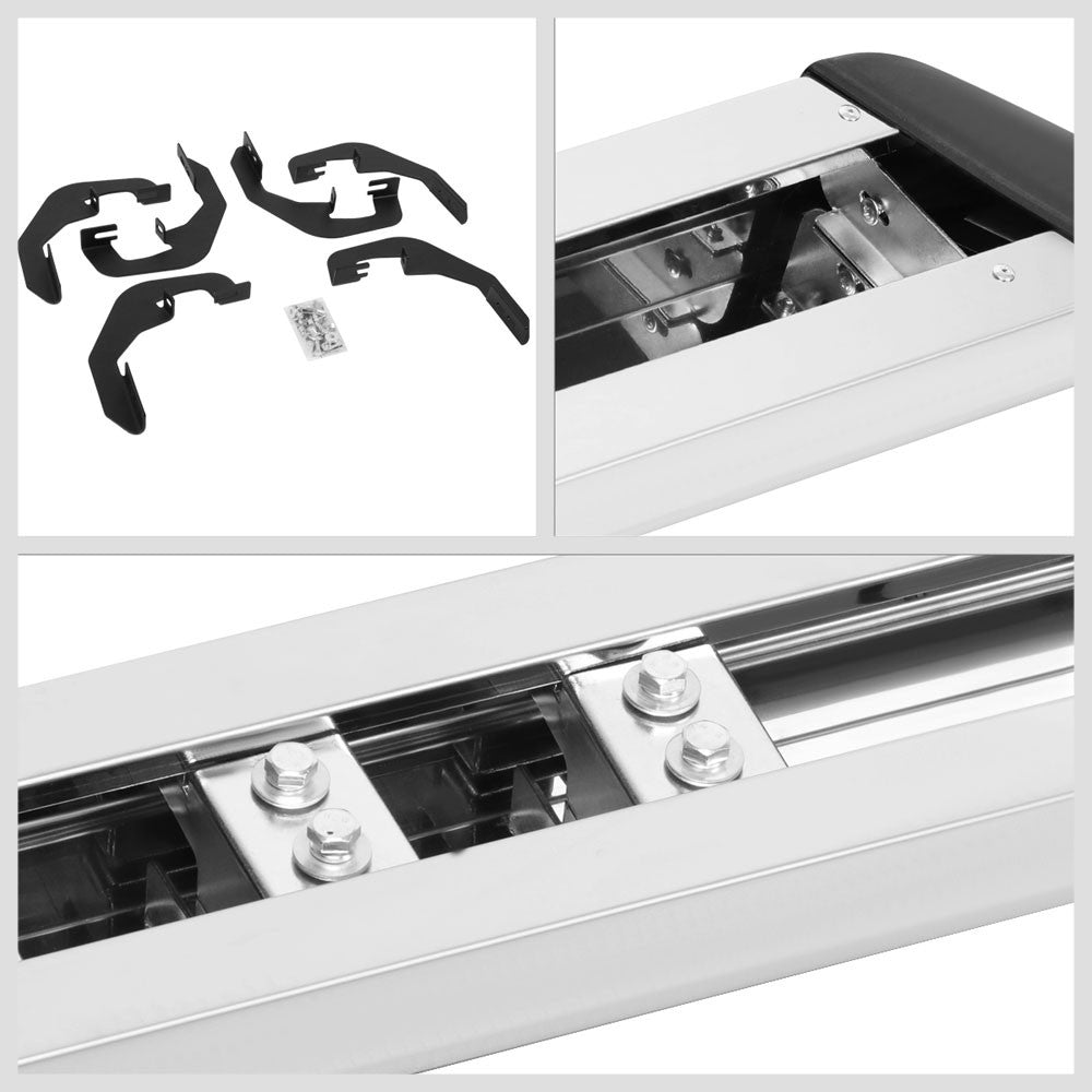 73" Metallic Honeycomb Running Board For 07-19 Silverado Sierra Extended Cab