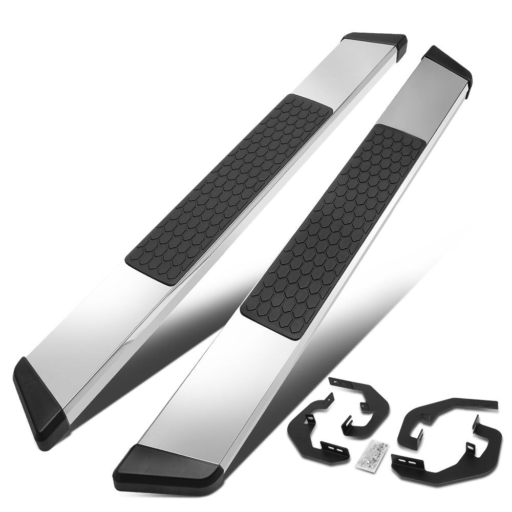 55" Metallic Honeycomb Running Board For 07-19 Silverado Sierra Standard Cab