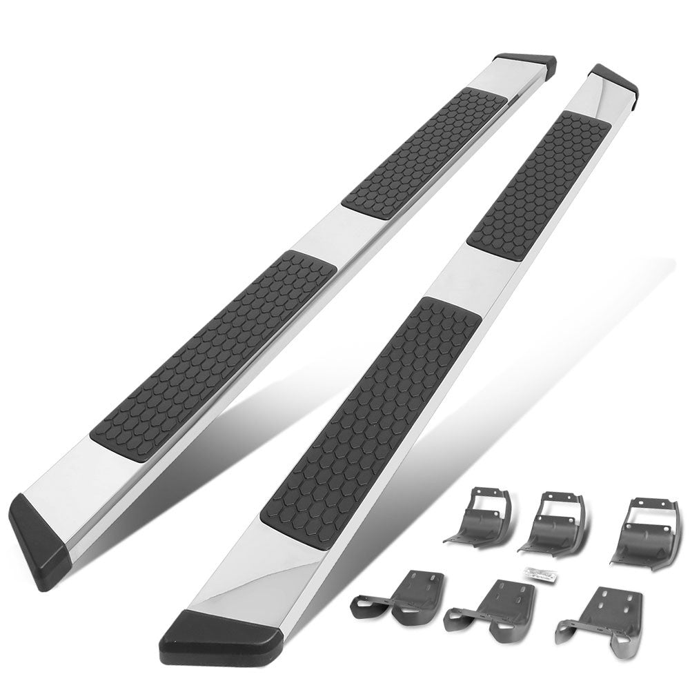 Metallic Honeycomb Slant Cap Running Board For 15+ F-150 P552 P702 Extended Cab