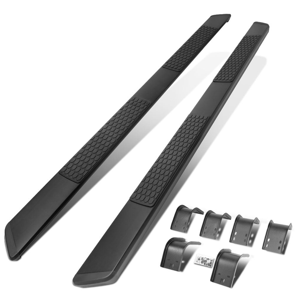 Flat Honeycomb 2 Pad Black Running Board Nerf Bar For 09-18 Ram 1500 Crew Cab