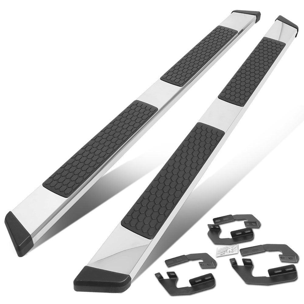 84" Metallic Honeycomb Pad/Slant Cap Running Board For 05-22 Tacoma Extended Cab