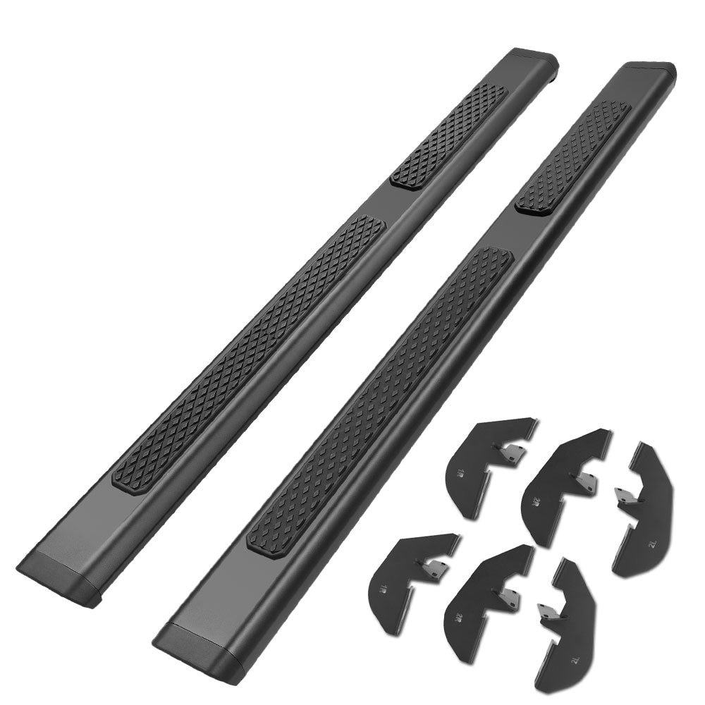Black Rocker Panel Mount Running Board Step Bar For 07-18 Jeep Wrangler JK 4DR