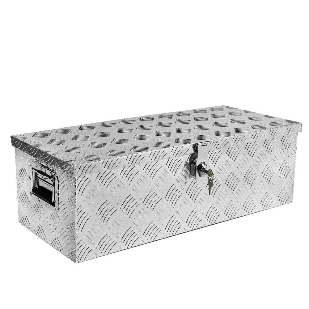30"x13"x10" Chrome Aluminum Pickup/Trailer Trunk Bed Storage Tool Box BFC-TLBOX-TY1-30-ALU