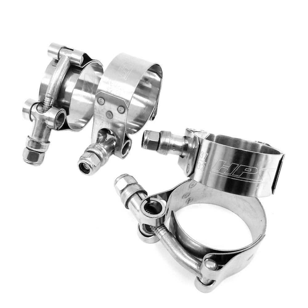 4pcs HPS Performance 304 Stainless Steel / 316 Marine Grade Stainless Steel T-Bolt Hose Clamp