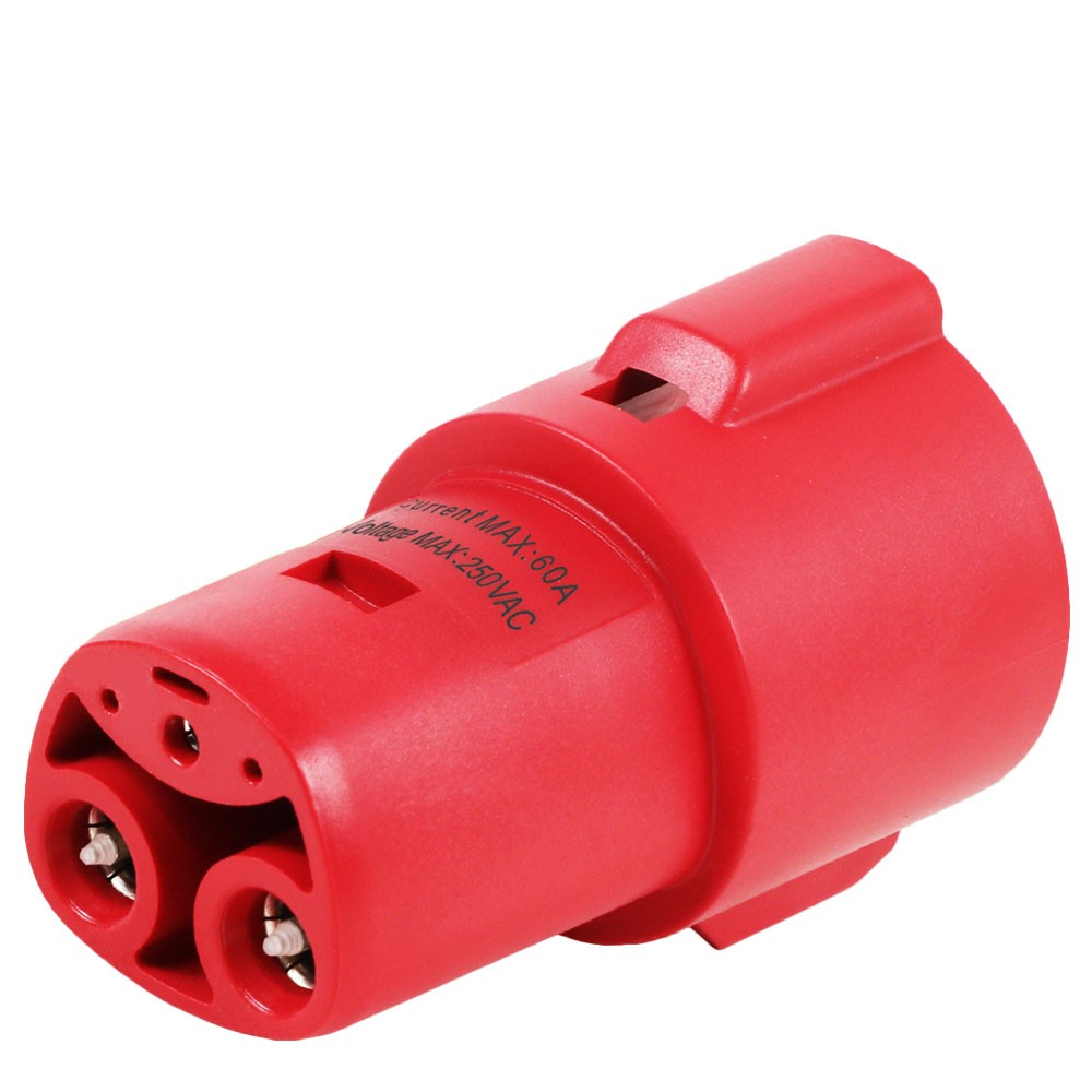 Red J1772 Female Charger Connector Charging Adapter Tesla Model 3/S/X/Y BFC-CHADT-01-RD