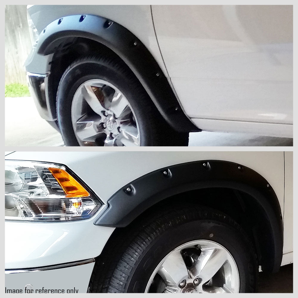 BFC-WFENDER-81009-MBK 4PCs Black Matte Pocket-Riveted Style Wheel Fender Flares For 09-23 Ram 1500