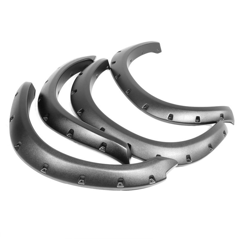 Matte BlackPocket-Rivet T1 Wheel Fender Flare For 10-17 Ram 2500 76.3"/98.3" Bed