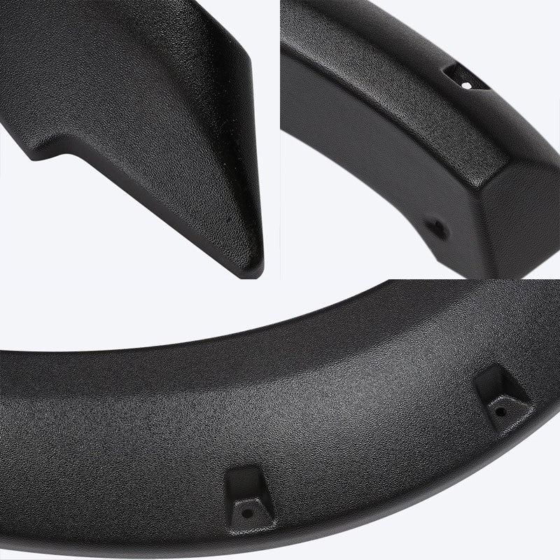 Matte BlackPocket-Rivet T1 Wheel Fender Flare For 10-17 Ram 2500 76.3"/98.3" Bed