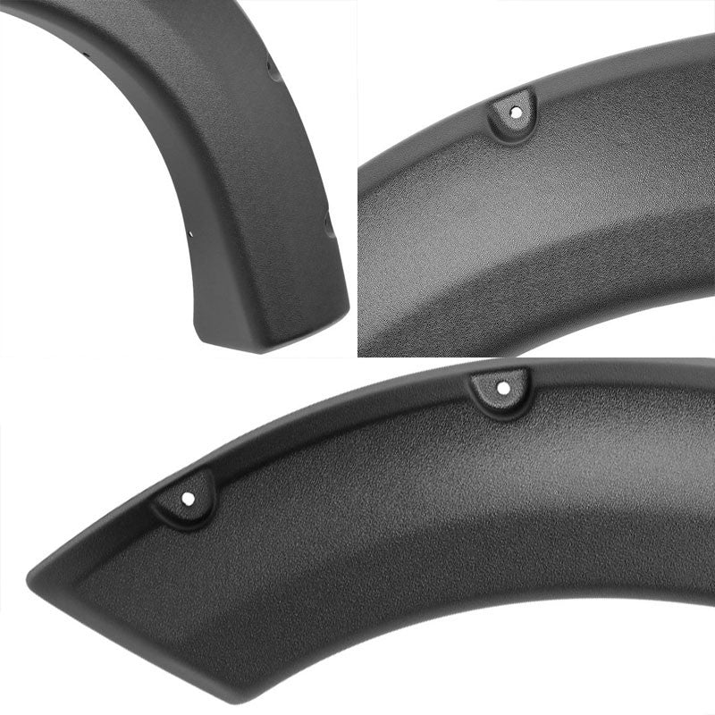 Matte Black ABS Pocket-Riveted T2 Wheel Fender Flares For 99-10 F-250/F-350 SD
