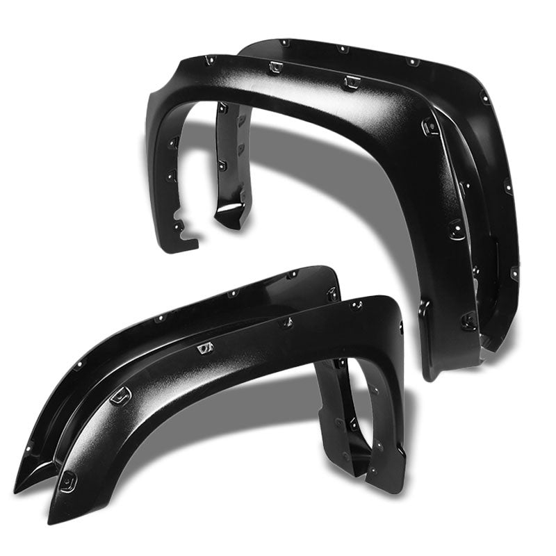 Matte Black ABS Pocket-Riveted Style Wheel Fender Flares Guard For 14-17 Tundra