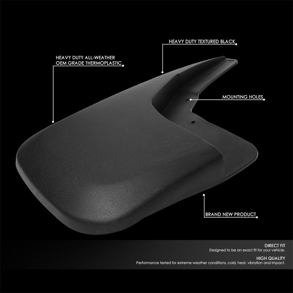 4PC Black Molded 1/8" Mud Flaps Guard Splash For 05-15 Tacoma w/OE Fender Flares