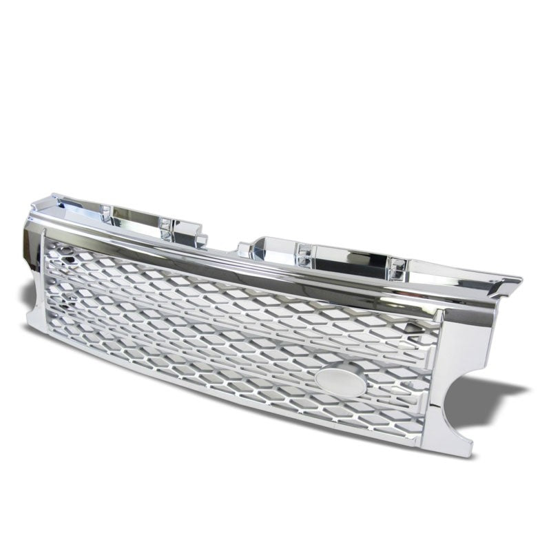 Chrome Frame/Silver Diamond Mesh Style Front Grille For 05-09 LR3 Discovery 3
