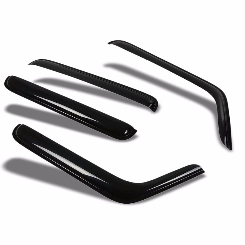 Smoke Tinted Side Window Wind/Rain Vent Deflectors Visors for 07-14 Wrangler 4DR