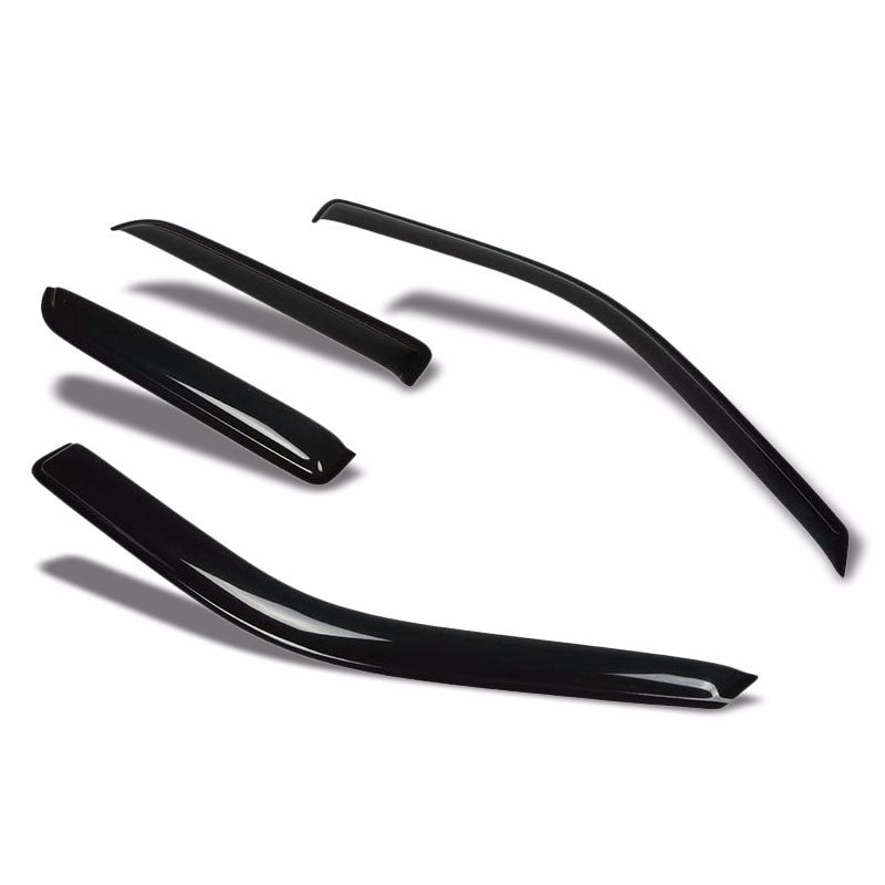 Smoke Tinted Side Window Wind/Rain Vent Deflectors Visor Guard for 09-14 Ram Ext