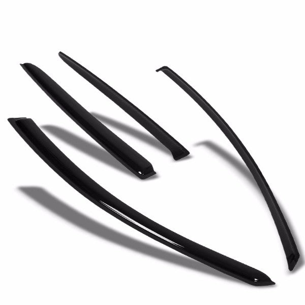 Smoke Tinted Side Window Wind/Rain Vent Deflectors Visors Guard for Nissan Versa