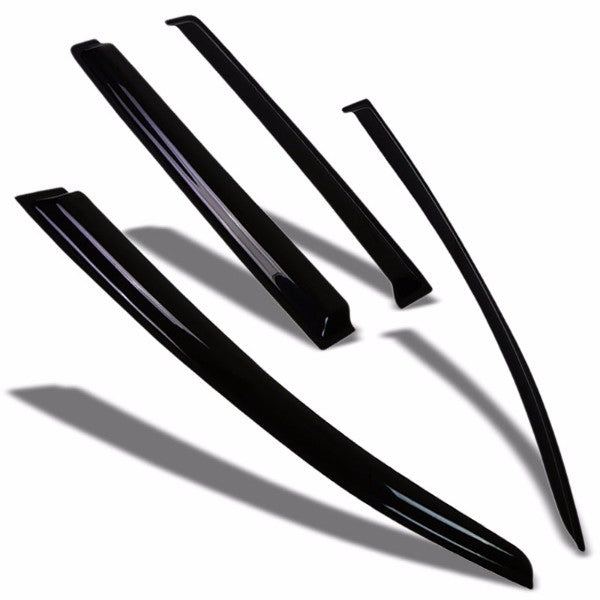 Smoke Tinted Side Window Wind/Rain Vent Deflectors Visors Guard for Chevy Spark