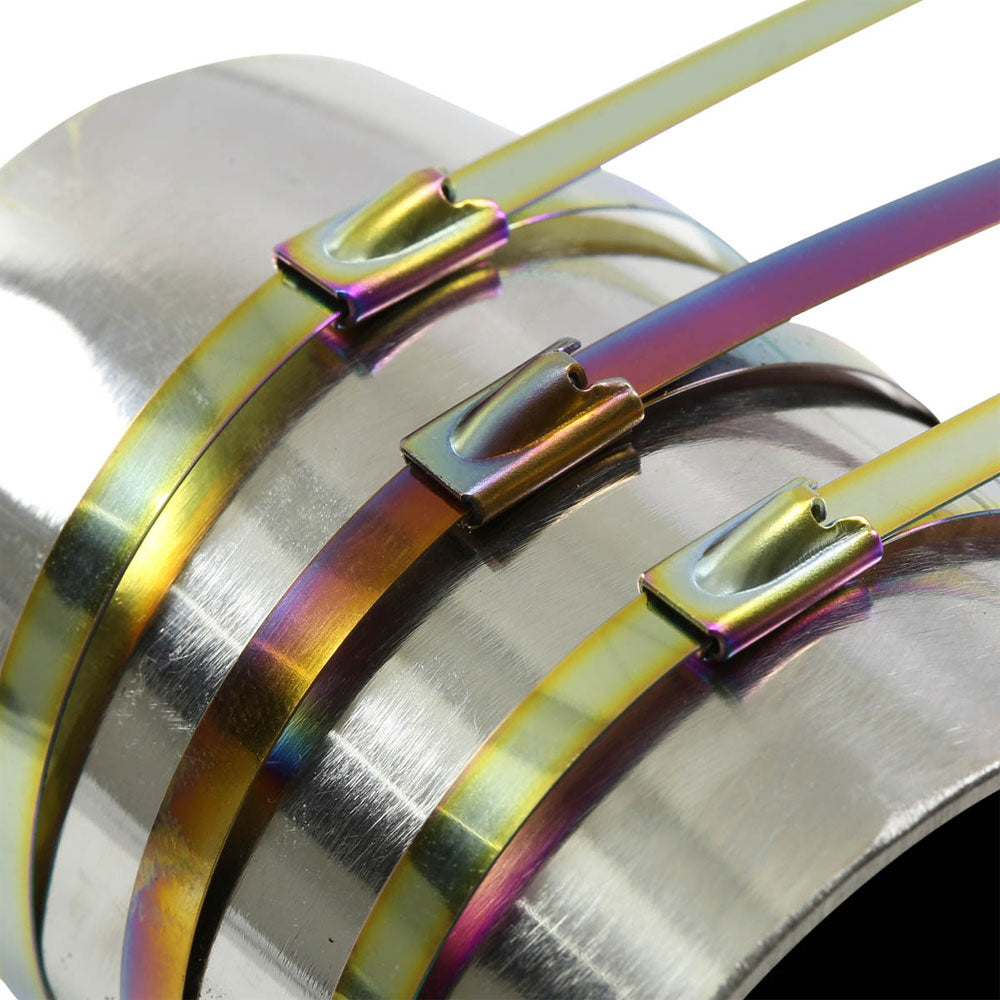 BFC-ZTIE-12-5-RP Iridium 5PCs Stainless Steel 12" Length Zip Ties Cable (Exhaust/Pipe/Wrapping)