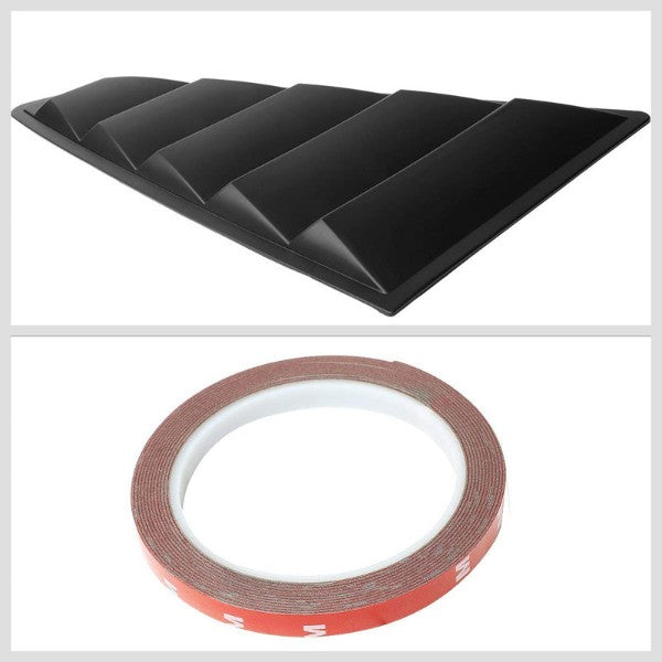 2PC Rear Matte Black Window Louver Side Scoop Cover For 15-18 Ford Mustang Coupe