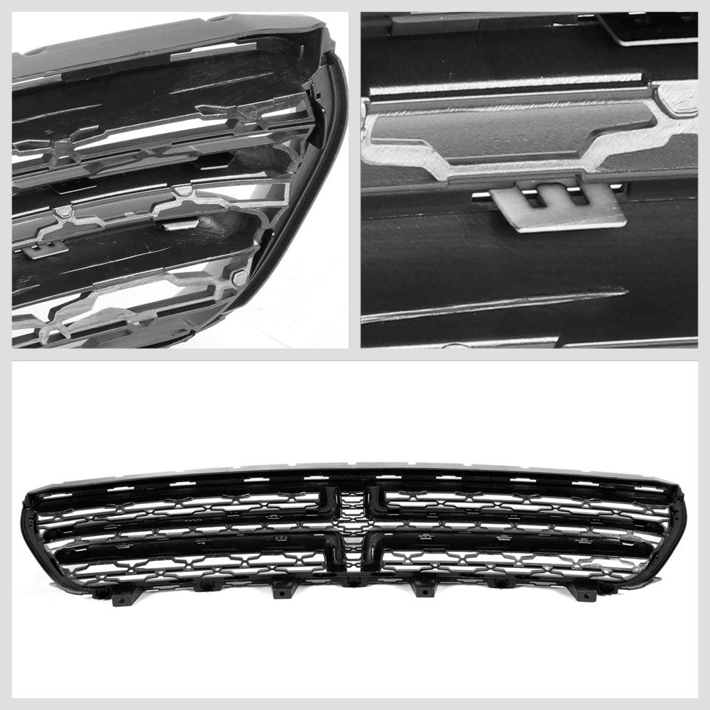 Black ABS Plastic Front Grille For 2015-2018 Dodge Charger 3.6L/5.7L/6.4L