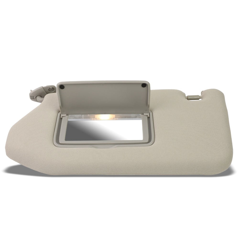 Bolt-On Left (Driver Side) Grey Sun Visor w/Vanity Light For 13-19 Pathfinder