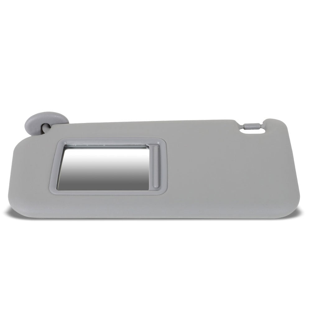 Bolt-On Left Driver Grey Sun Visor w/Vanity Light For 06-12 Toyota RAV4