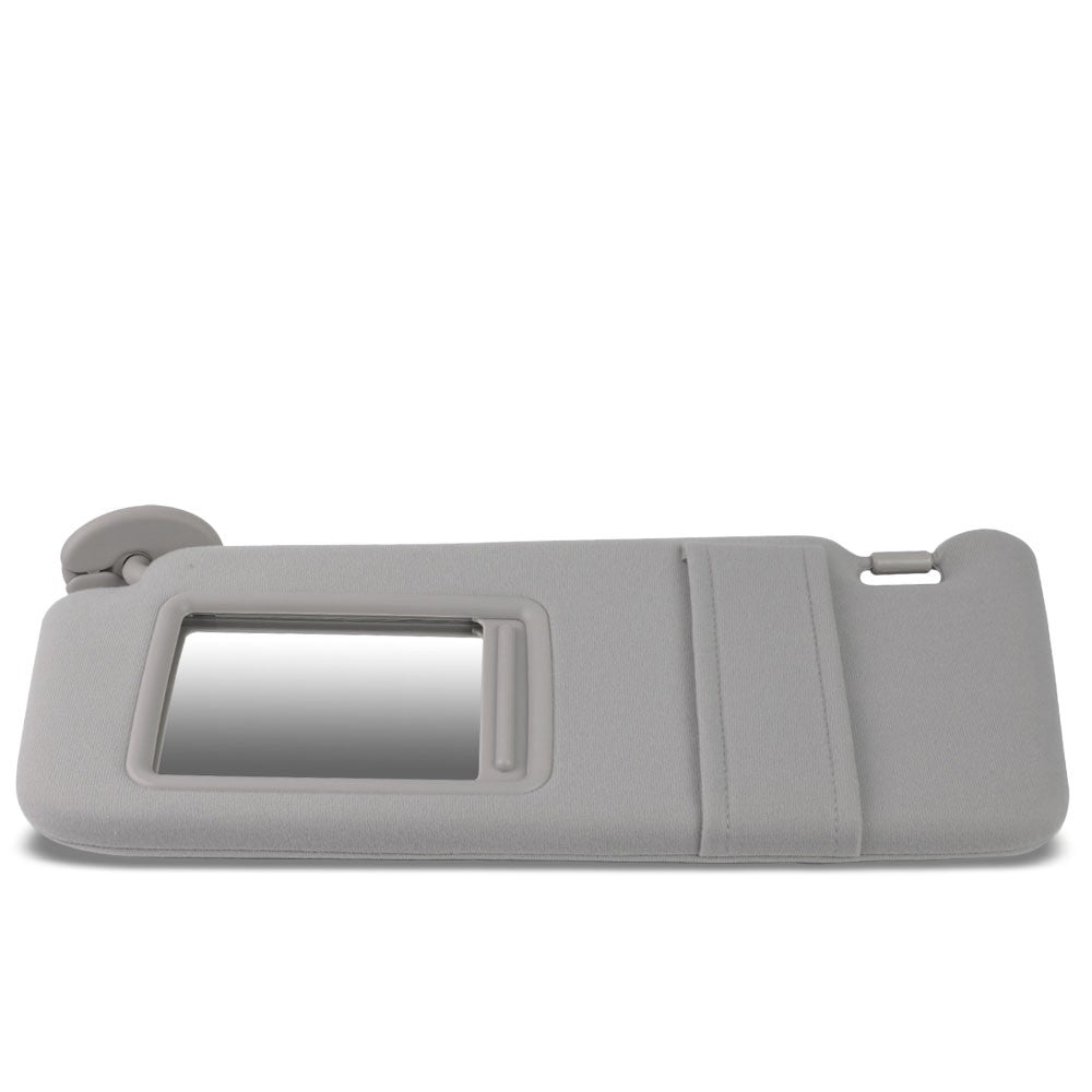 Bolt-On Left (Driver Side) Grey Sun Visor w/Vanity Light For 09-16 Toyota Venza