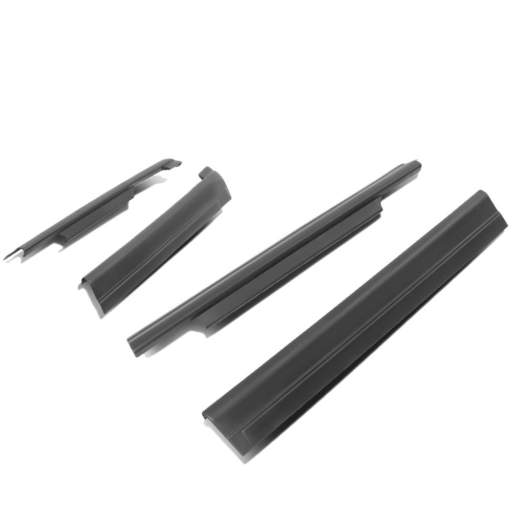 BFC-ROKP-TY-0160 4X Black Rocket Panel Sill Plate Cover Guard For 01-06 Silverado Sierra Crew Cab
