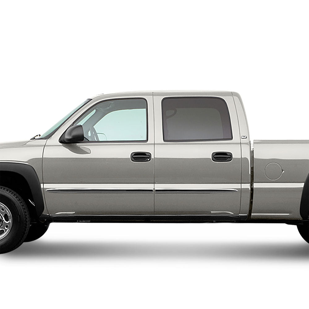 BFC-ROKP-TY-0160 4X Black Rocket Panel Sill Plate Cover Guard For 01-06 Silverado Sierra Crew Cab