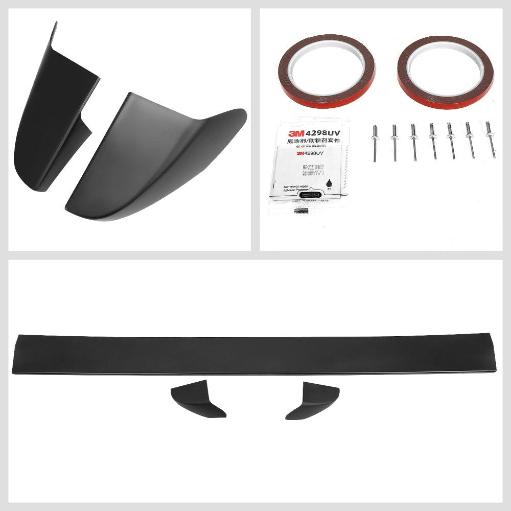 Matte Black 3PC Style Tailgate Spoiler Wing For 99-07 Silverado Sierra Fleetside