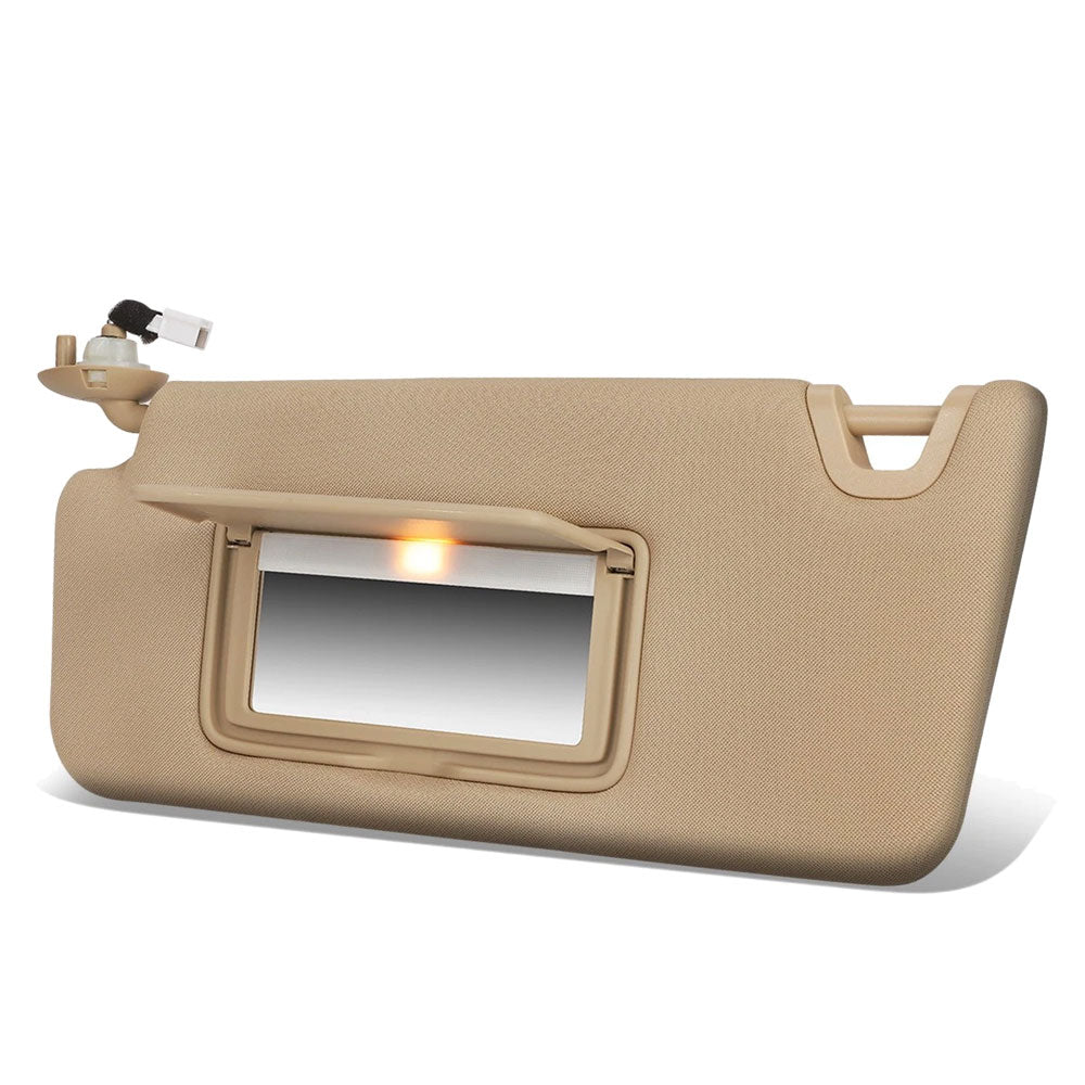 BFC-SVR-TY-0251 Drive Side (Left) Tan Sun Visor For 08-12 Honda Accord (CP1/2/3 CS1/2 8th Gen)