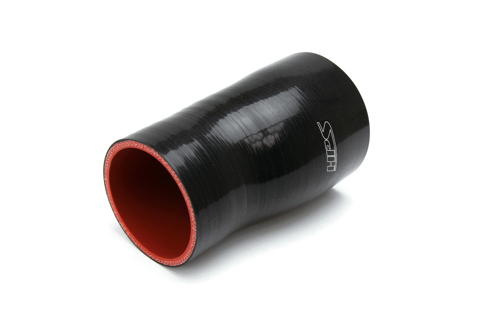 HTSOC-500-L6-BLK HPS 5" (127mm) ID, 6" Length Black 4-Ply Silicone 1/2" Offset Coupler Hose