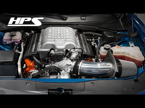 HPS Blue Shortram Air Intake Heat Shield Kit For 19-23 Dodge Charger SRT Hellcat 6.2L