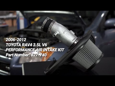 HPS Black Shortram Air Intake Heat Shield Kit For 06-12 Toyota RAV4 3.5L V6 XA30