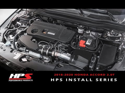 HPS Black Shortram Air Intake Heat Shield Kit 18-22 Honda Accord 2.0L Turbo CV2
