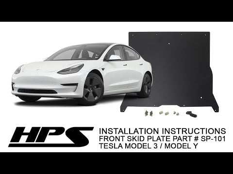 HPS SP-101 Front Aluminum Engine Skid Plate Undertray Shield Tesla 3 Model Y