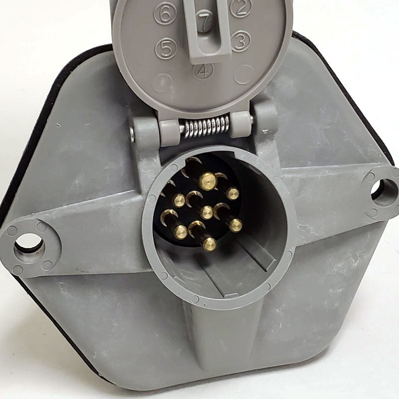 Phillips 16-7602-28 7-Way 28-pin Solid Pins w/o Circuit Breakers Socket Breaker-Electrical Connector-BuildFastCar