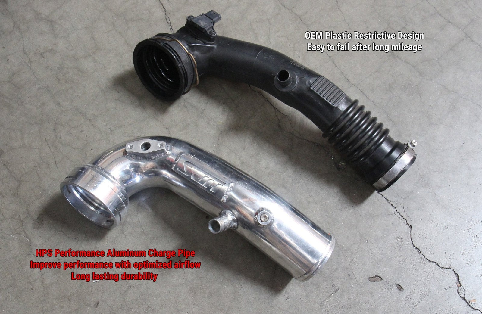 HPS Black Cold Side Intercooler Charge Pipe For 09-18 BMW 3.0L Turbo N55 (X5/X6/535i/640i/740i)
