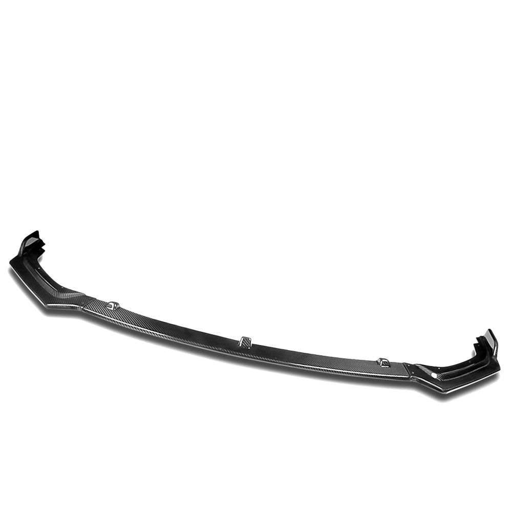 Real Glossy Carbon Fiber Front Bumper Lip 18+ Infiniti Q50 Non-Sport Trim 27-BMPL-F-512-R-RCF