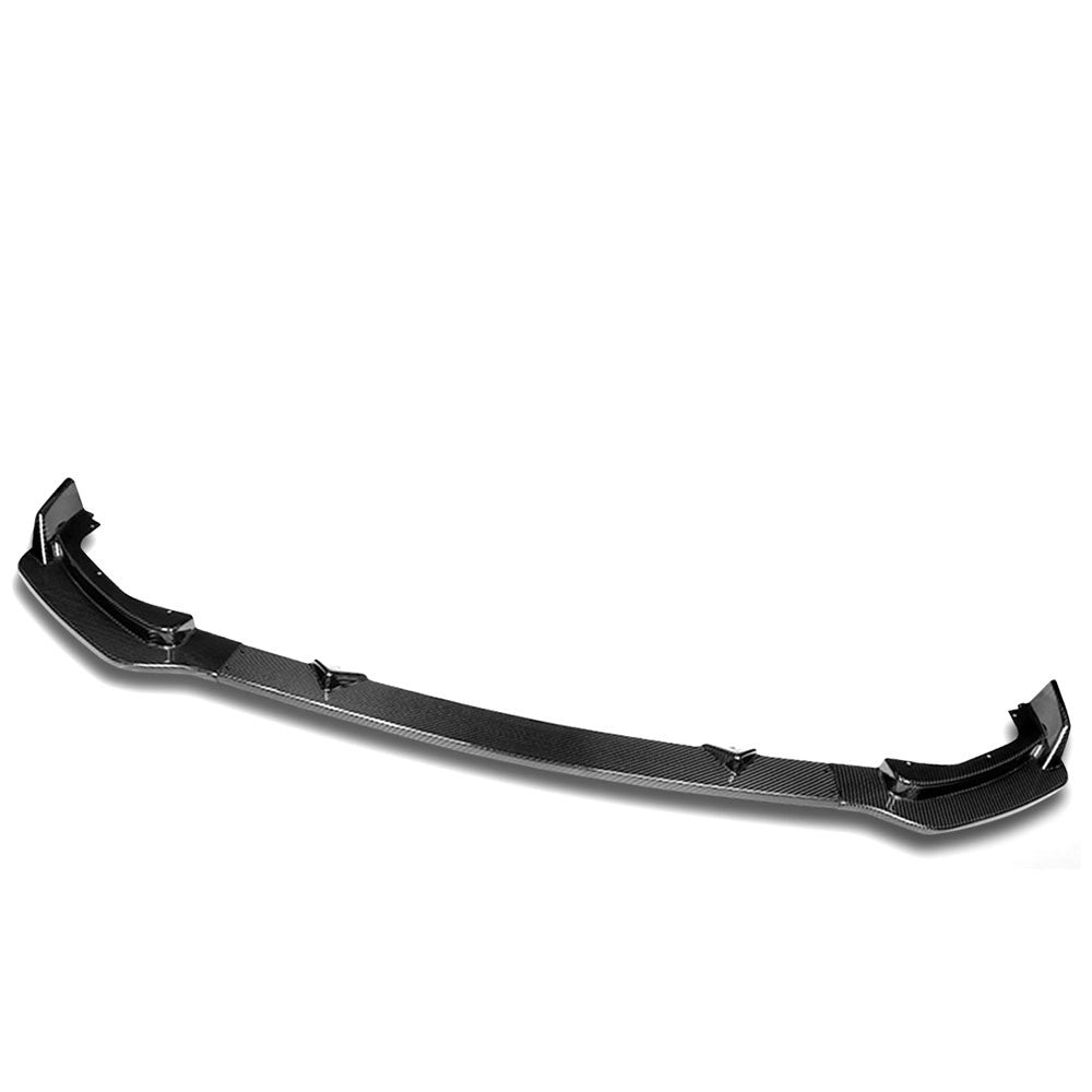 Real Glossy Carbon Fiber Front Bumper Lip 14-17 Infiniti Q50 Non-Sport V37 27-BMPL-F-666-R-RCF