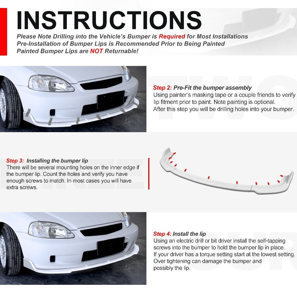 BFC Matte Black Front Bumper Lip Wing Diffuser 20+ Corolla 4DR SE XSE 27-BMPL-F593