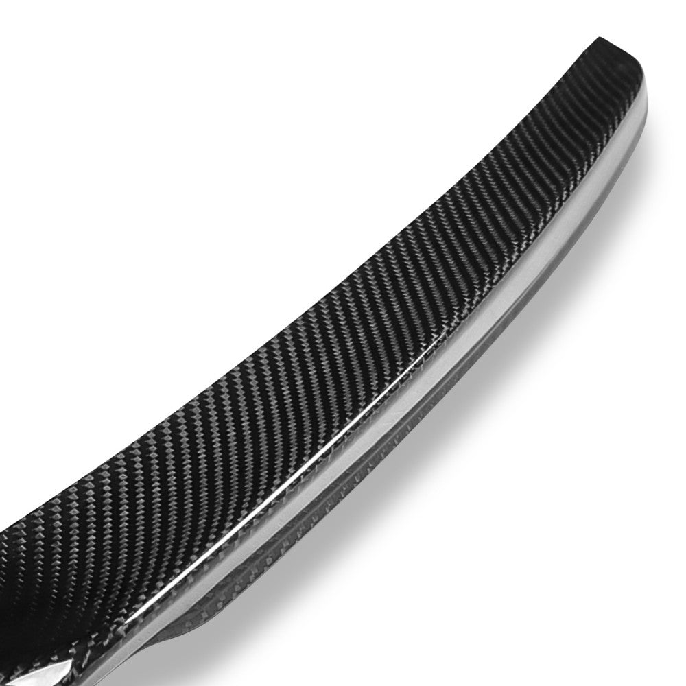Black Carbon Fiber Rear Trunk Lid Spoiler 14-21 2-Series F22 Coupe BFC-RESPL-6157-CF