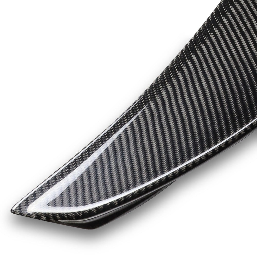 Black Carbon Fiber Rear Trunk Lid Spoiler 10-16 5-Series F10 Sedan BFC-RESPL-6176-CF